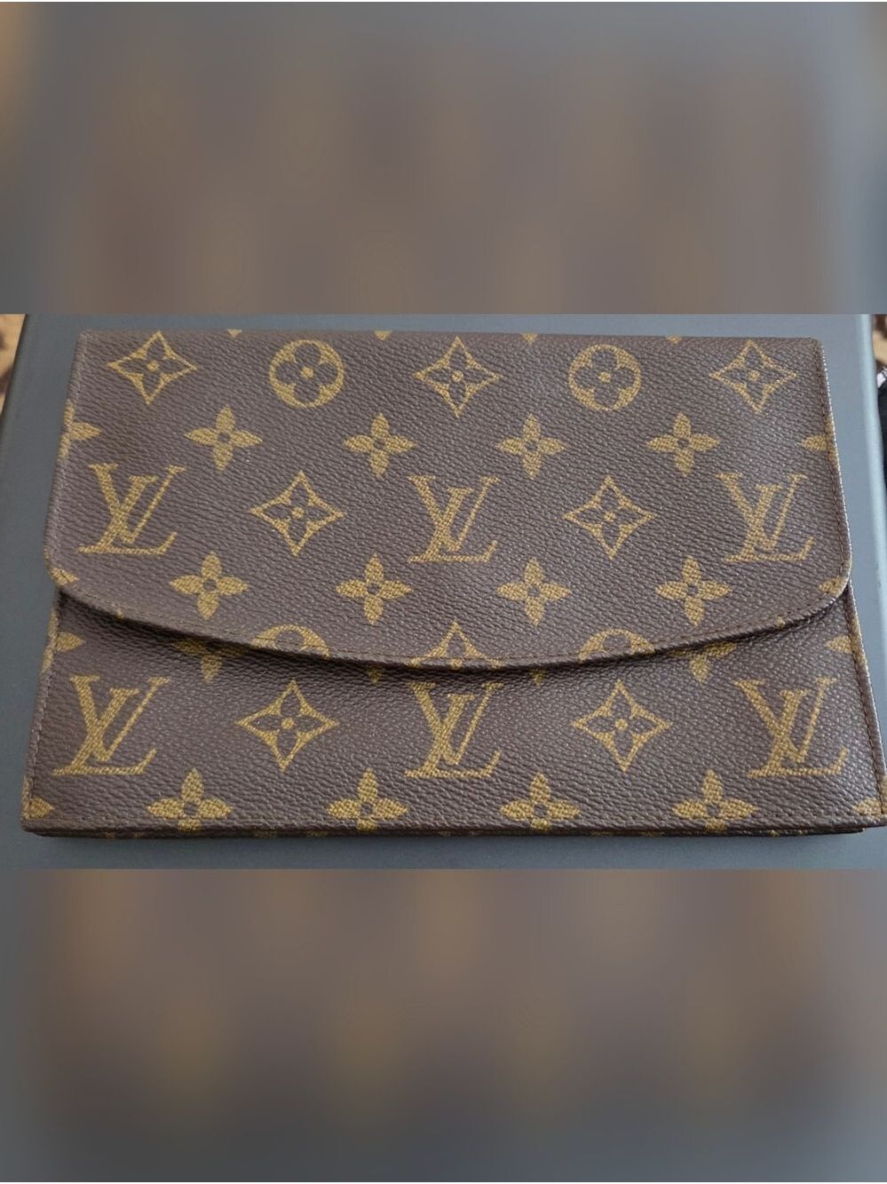 Vtg Louis Vuitton Vintage Monogram Canvas Rabat Pochette Clutch Bag